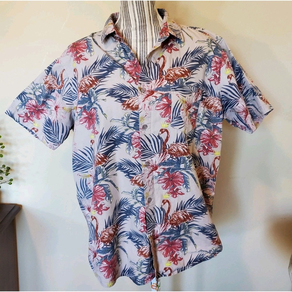 Molokai Surf Co. Shirt Mens Size L*  Short Sleeve Button Up Casual,Beach,Surf